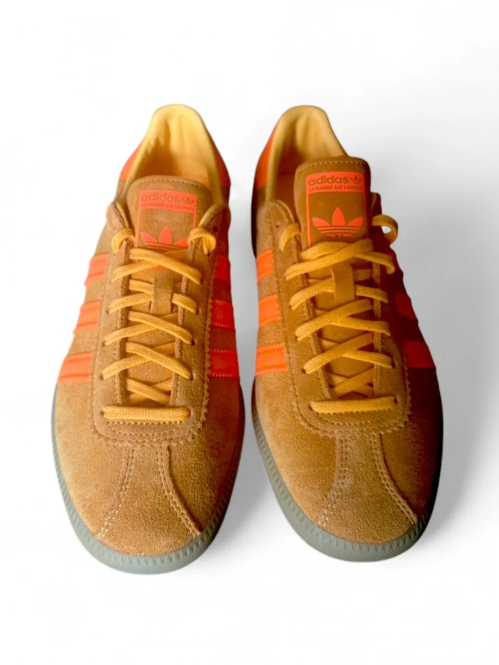 adidas BRMD Orange Suede Low-Top Sneakers with Gum Sole Size US 9.5 Men’s